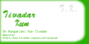 tivadar kun business card